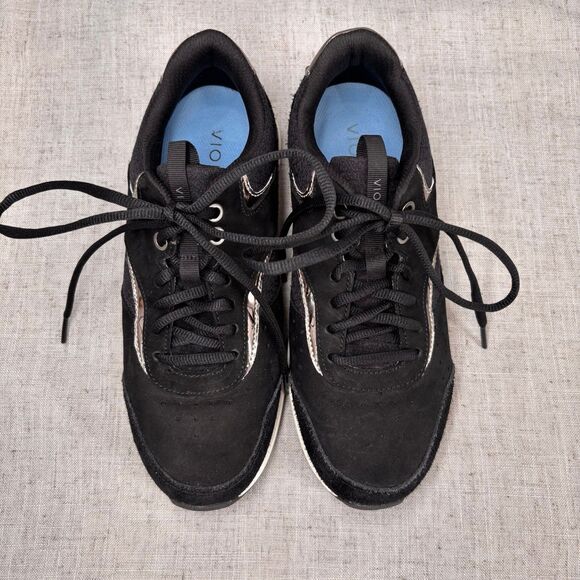 Vionic‎ Nova Athletic Shoes Black Leather Lace Up Training Sneaker Women's 7.5 - Picture 5 of 11